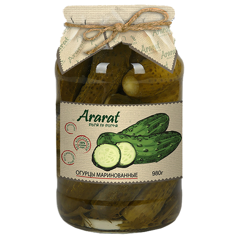Cornichons marinés aigre-doux peu salés