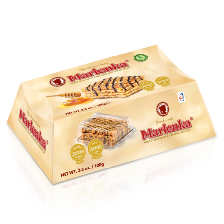 Gâteau pâtissier au miel et aux noix Medovik