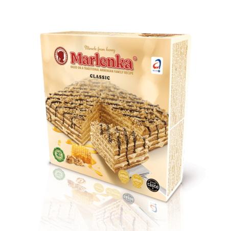 Gâteau pâtissier au miel et aux noix Medovic