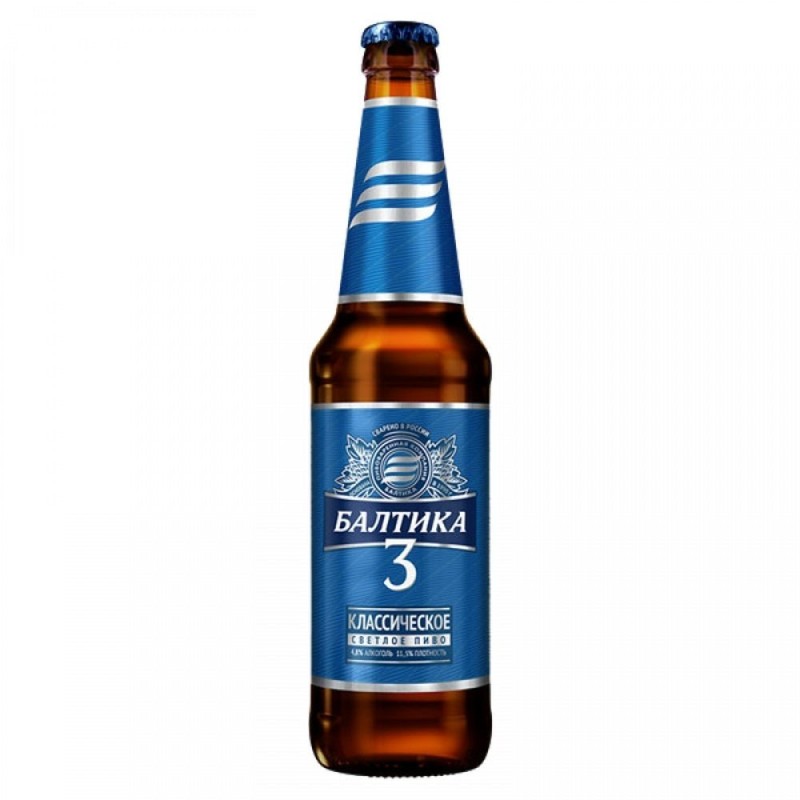 Bière blonde russe Pilsner Baltika N°3 - Alc....