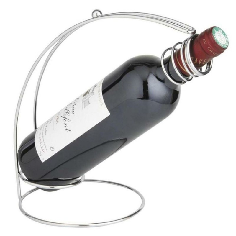 Porte-bouteille verseur en acier chromé 18 x 15...