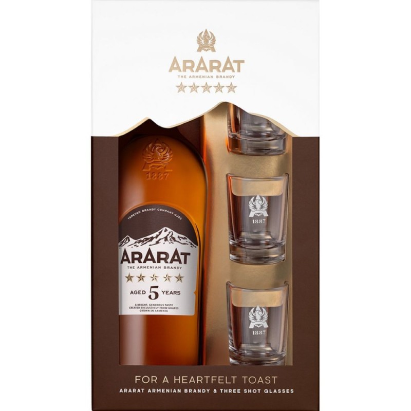 Brandy arménien - Eau de vie de vin 5 ans -...