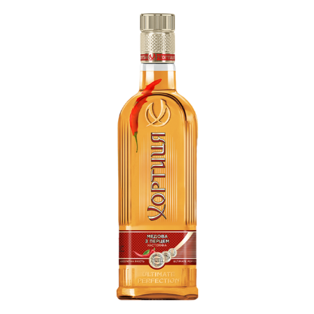 Vodka ukrainienne Khortytsa piment & miel - Alc. 40% - 0,7 l