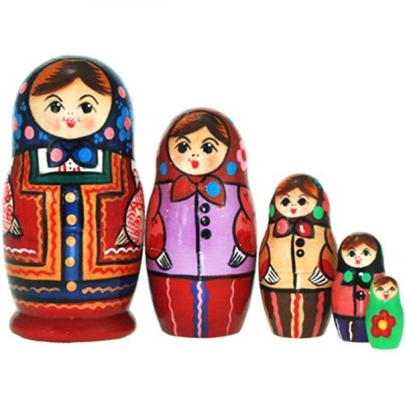 Charka Slavyanka- 5 poupées russes 12 cm