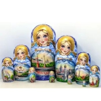 Mila - Moscou Gjel doré - 10 poupées russes 25 cm