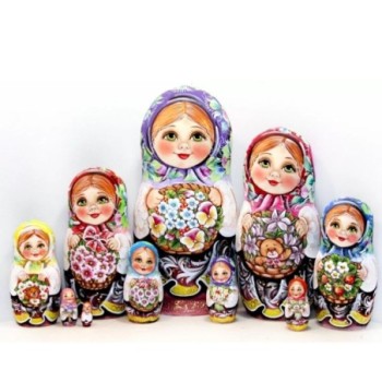 Mila - Pensées - 10 poupées russes 25 cm