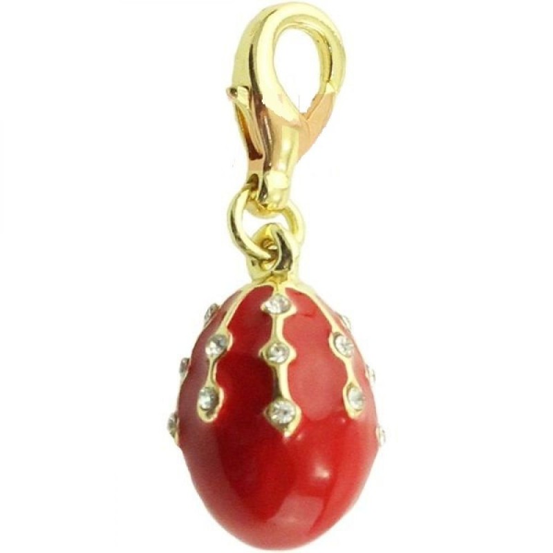 Oeuf pendentif - Chute d'étoile, rouge