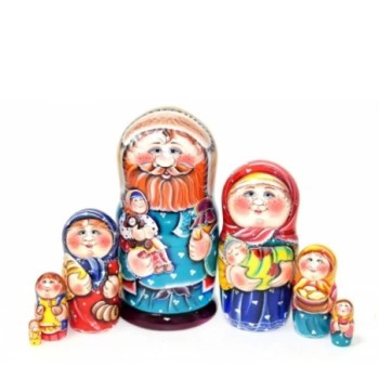 Starshaya - Grand Père - Poupées russes 21cm série de 7