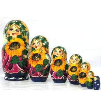 Starshaya - La dame au tournesol - Poupées russes 21cm...