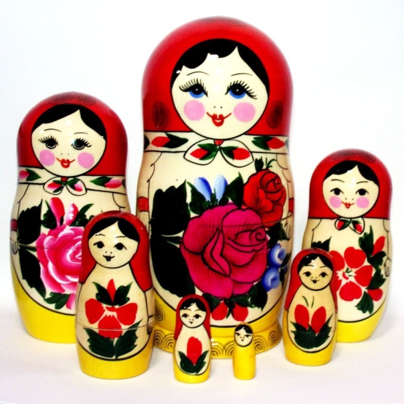 Traditsiya Origine 7 poupées russes 18 cm signée
