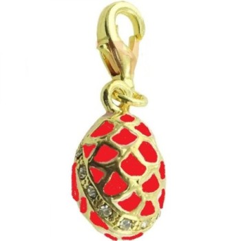 Œuf pendentif - Pomme de pin, rouge