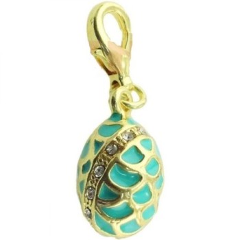 Œuf pendentif - Pomme de pin, turquoise