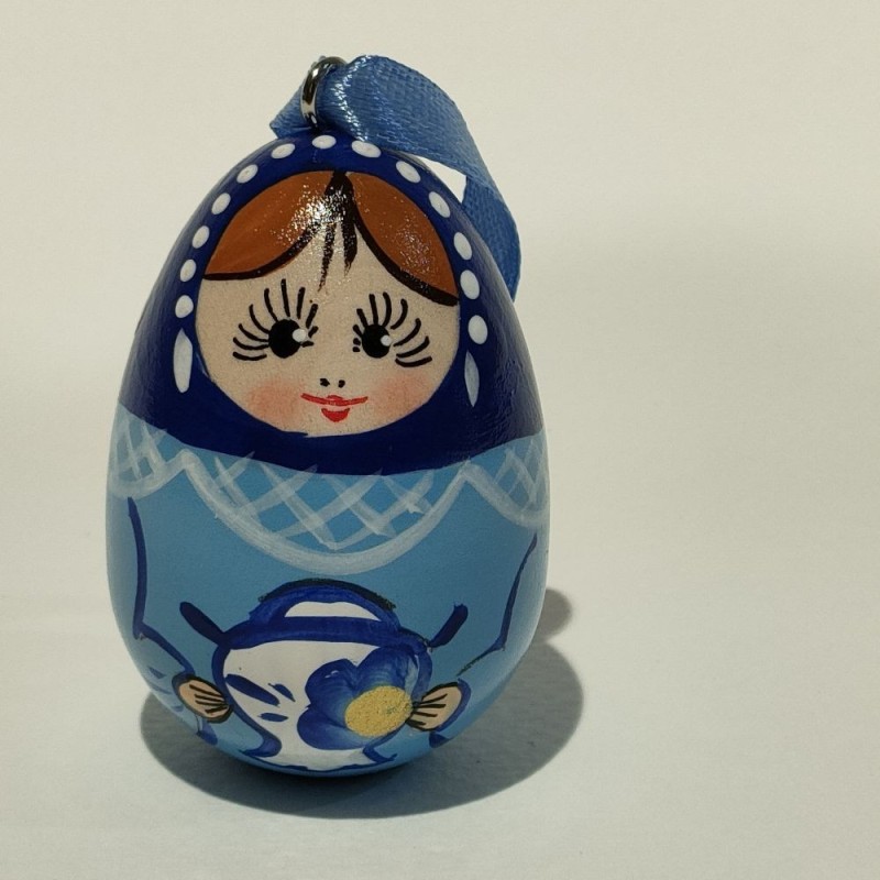 Oeuf en bois  Gjel - Sucrier - 6 cm