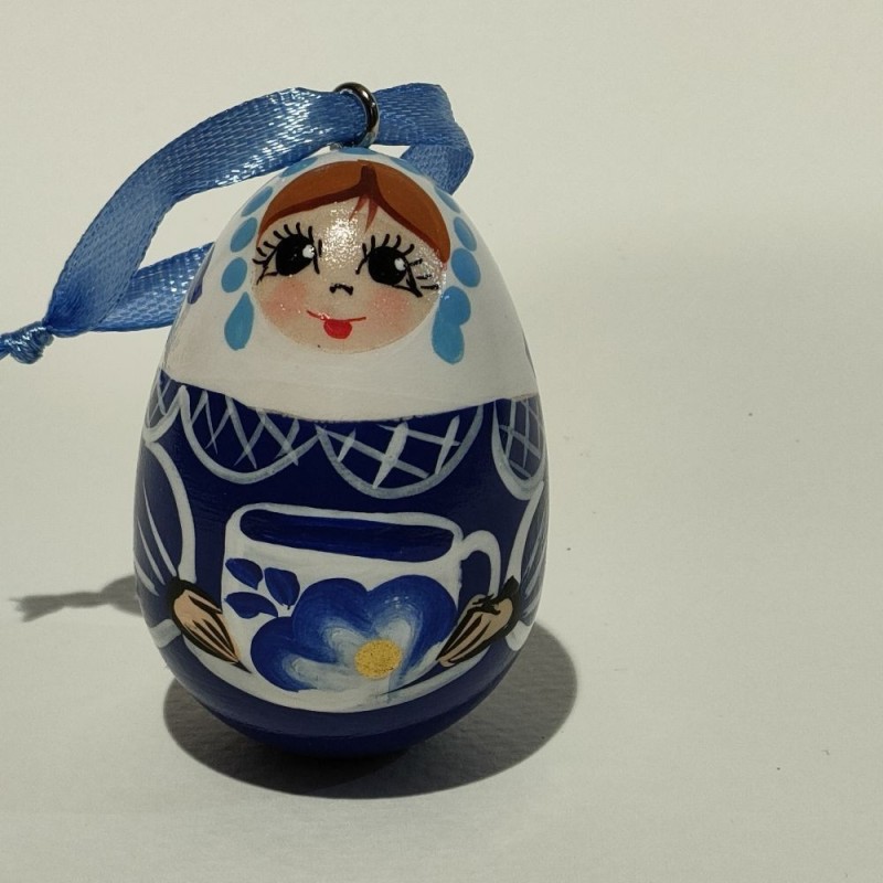 Oeuf en bois  Gjel - Tasse - 6 cm