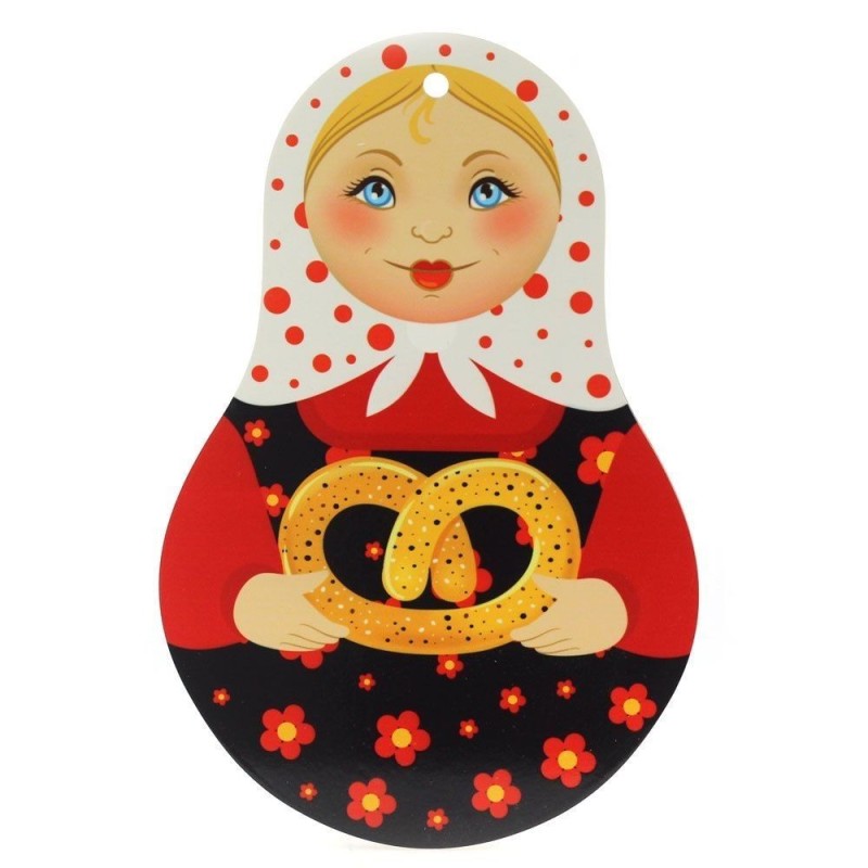 Planche à découper décorée matriochka - Avec un...