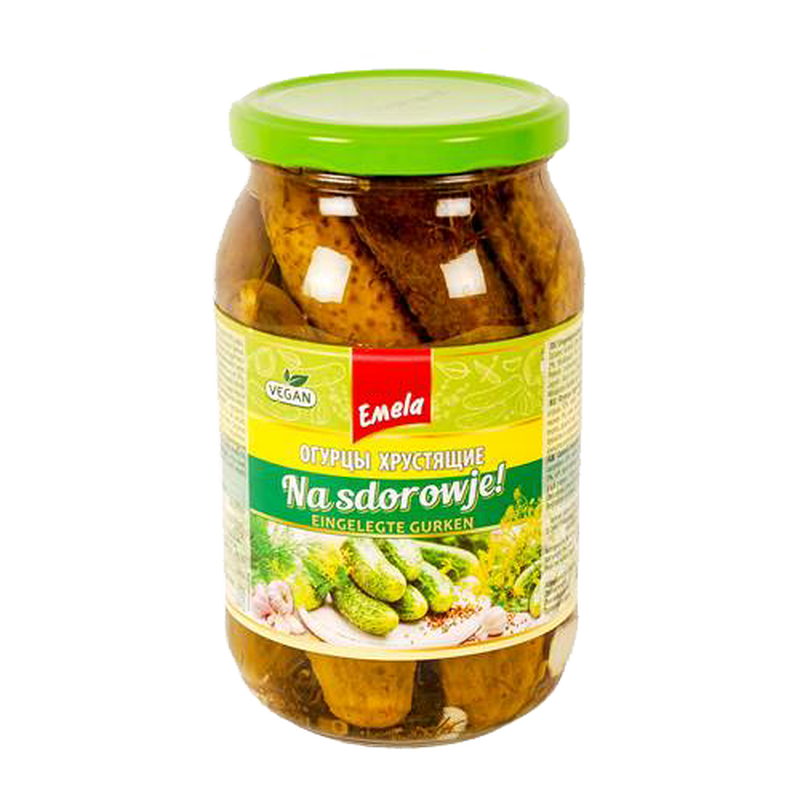 Cornichons marinés aigre-doux, peu salés