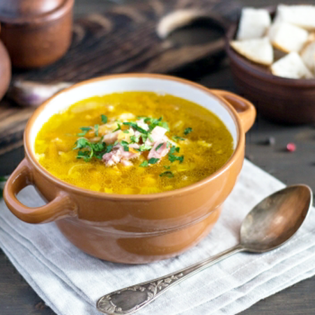 Soupe Gorokhovy aux pois et bacon