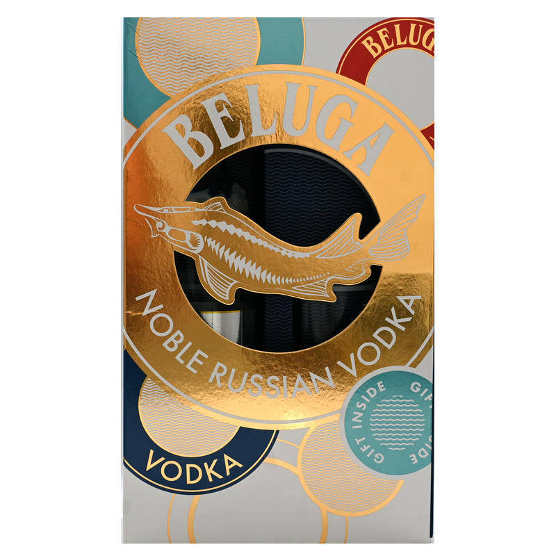 Vodka Beluga Noble - Coffret bouteille 0,7 l + 1 verre à cocktail