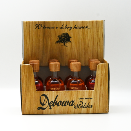 Vodka Debowa boite de 8 mignonnettes Red Oak