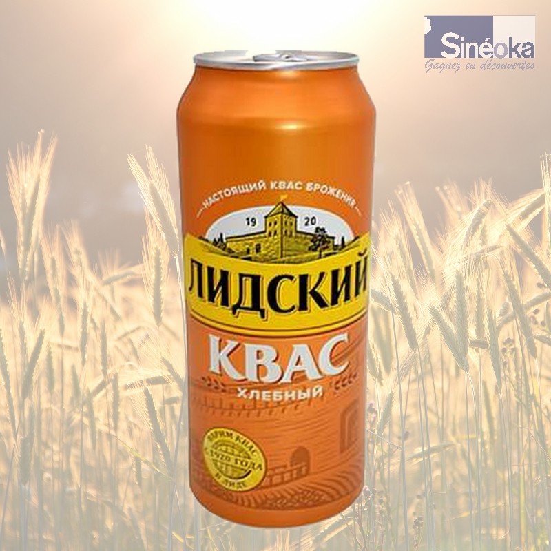 Kvas de Lida au malt de seigle et d'orge en canette de 0,5 l