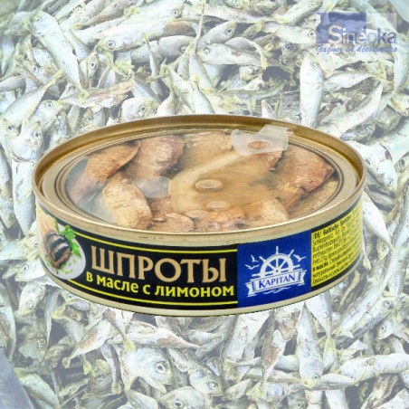 Sprats de Riga au citron, petits poissons fondants et savoureux