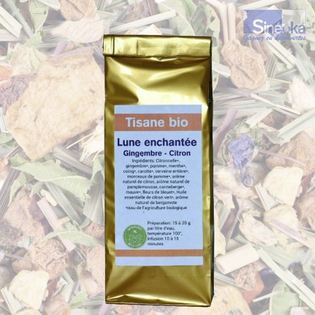 Tisane bio digestive Lune Enchantée, paquet de 50 à 100 grammes