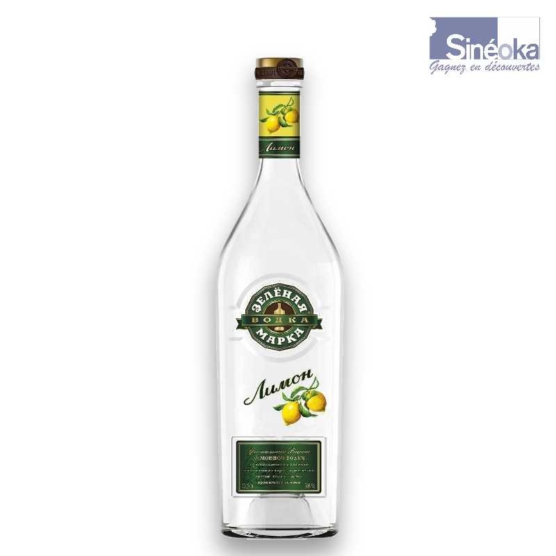 Green Mark au citron, une vodka de blé infusée au citron.