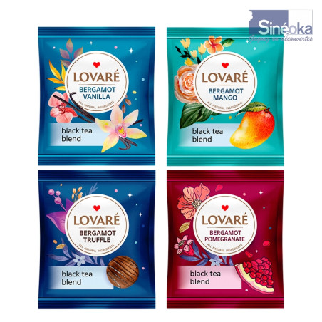 sachets de 4 sortes de thés à la bergamote.