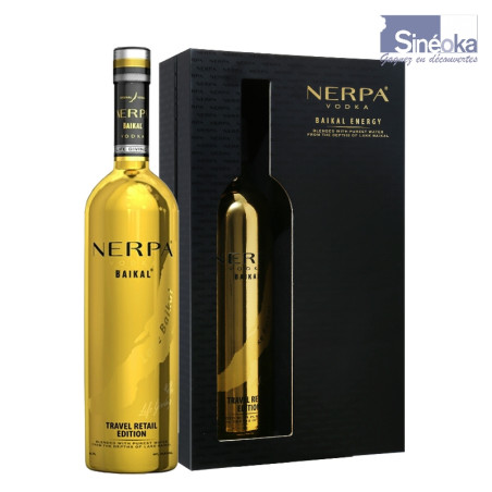 Vodka Premium Baïkal Gold – Coffret Prestige avec 2 Verres