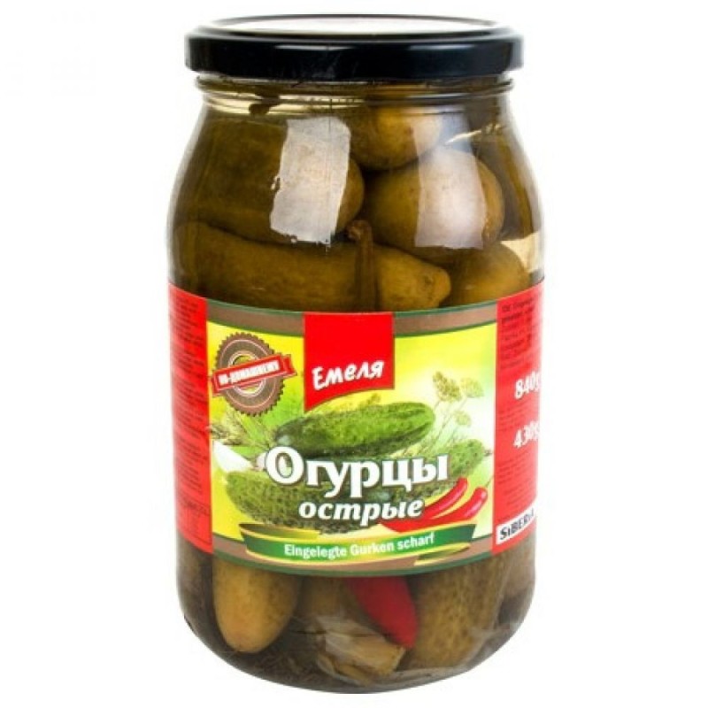Cornichons marinés au piment - Malossol - 860 g
