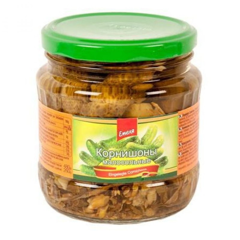 Cornichons marinés aigre-doux peu salés - 480 g