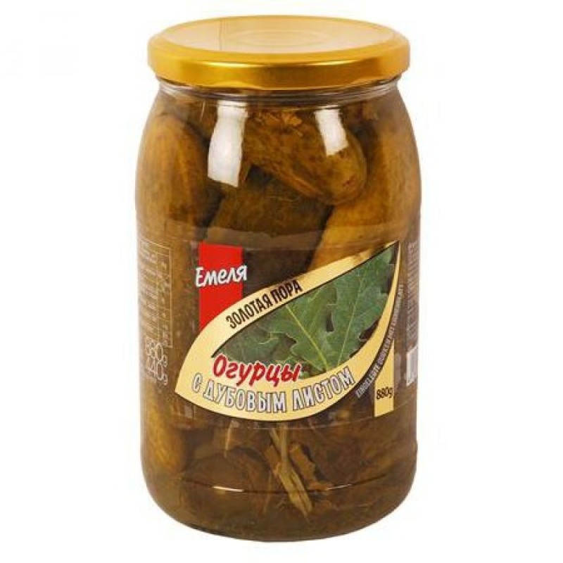 Cornichons marinés aux feuilles de chêne - 880 g