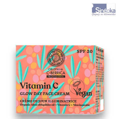 Crème de Jour Éclat Visage – Oblepikha (Baie d’Argousier) & Protection Solaire - 50 ml