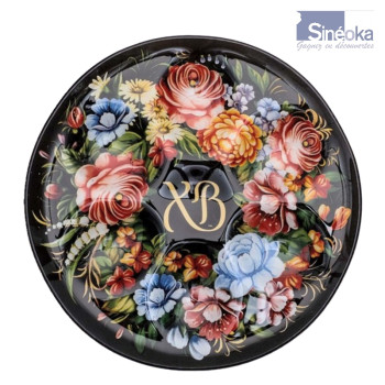 Assiette coquetier en verre pour 6 œufs Ø 20 cm - Décor...