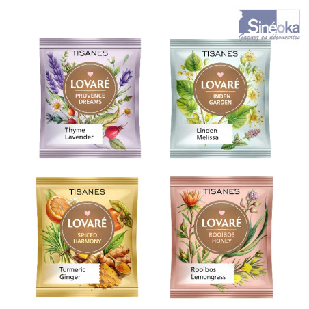 Évasion Bien-Être : Coffret 8 Tisanes Lovaré, 64 Sachets Individuels