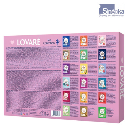 Collection Lovaré Thés & Tisanes – Coffret luxueux de 18 saveurs uniques