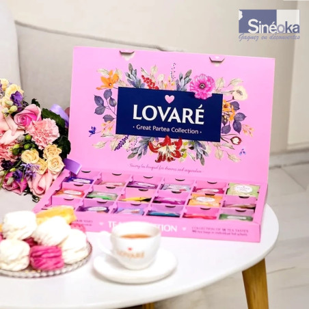 Collection Lovaré Thés & Tisanes – Coffret luxueux de 18 saveurs uniques