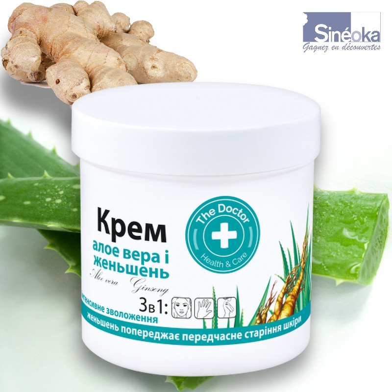 Crème 3 en 1 Aloe Vera & Ginseng – Soin Visage,...