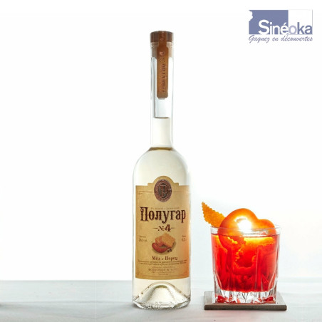 Vodka Polugar N°4 Piment & Miel avec un cocktail