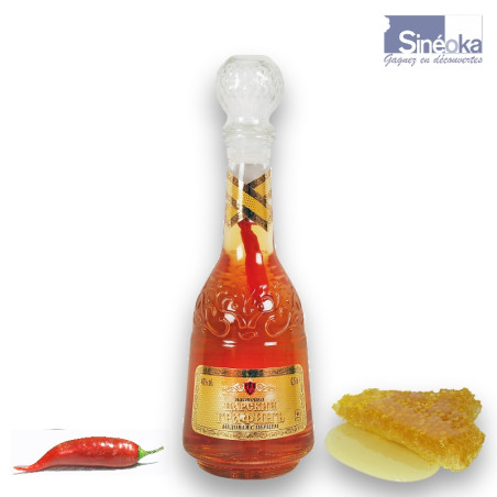 Vodka Biélorusse Tsarskyi Grafin piment & miel - Carafe 0,5l 40%