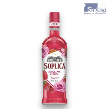 Bouteille de vodka Soplica Framboise & Rose - Malinowa z roza - Alcool 21% - 0,5 l
