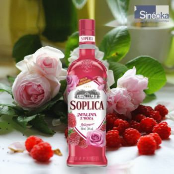 Bouteille de vodka Soplica Framboise & Rose - Malinowa z roza - Alcool 21% - 0,5 l 2
