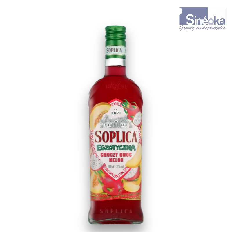 Bouteille de vodka Soplica Fruits du dragon & Melon