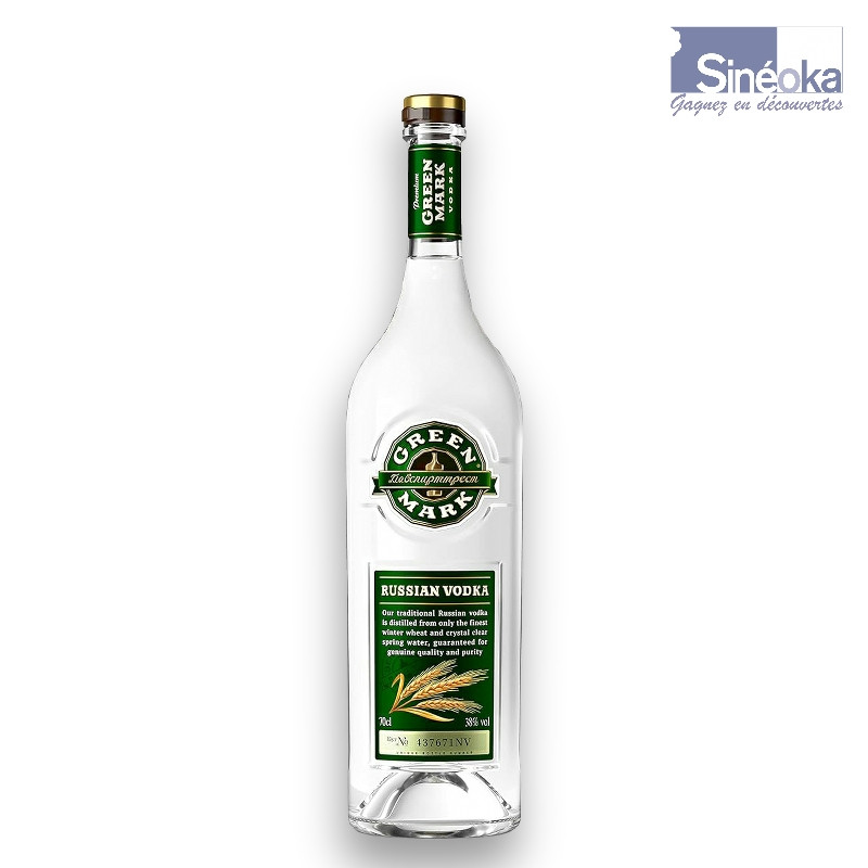 Bouteille de vodka Green Mark Classique au blé