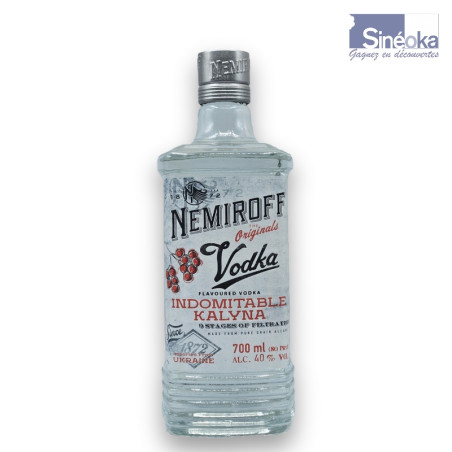 Bouteille de vodka Nemiroff Kalina à la viornée.