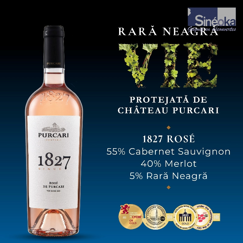 Château Purcari 1827, vin rosé médaillé.