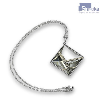 Zora — Pendentif carré en cristal Preciosa, éclat...