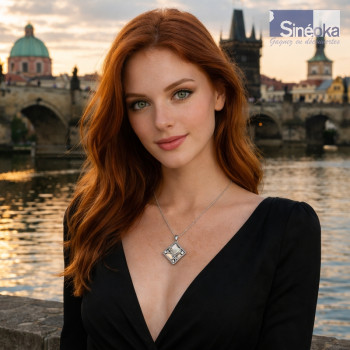 Zora — Pendentif carré en cristal Preciosa, éclat... 2