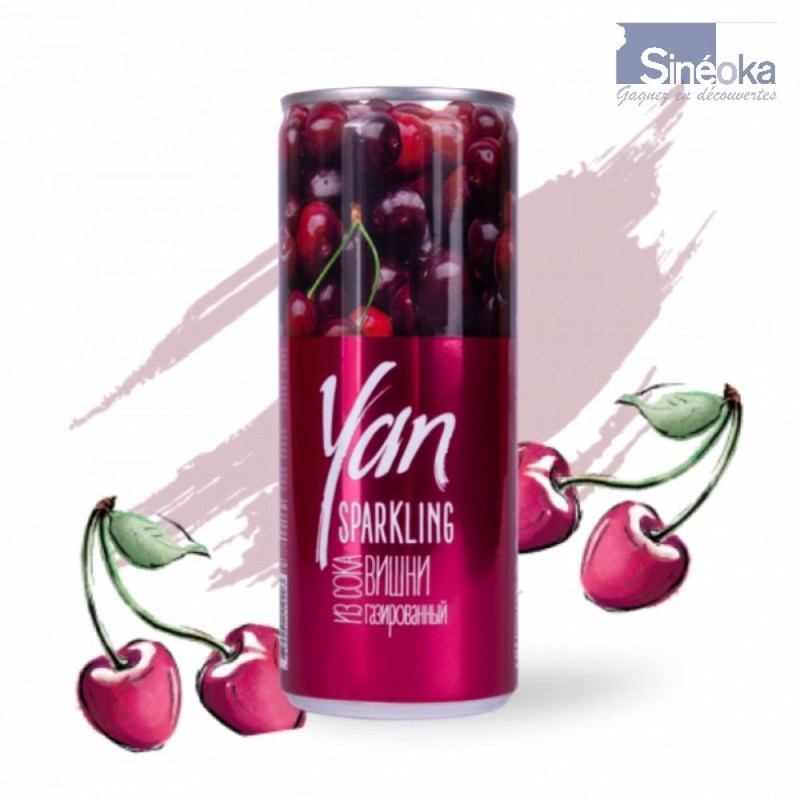 Canette de 25 cl de boisson à la cerise finement pétillante