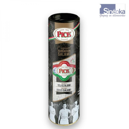 Salami Pick traditionnel hongrois 400 g – Tube carton - Fumé et affiné lentement
